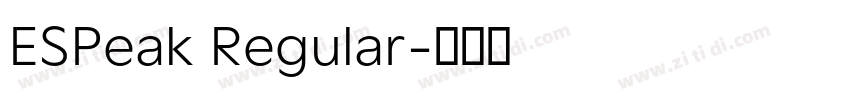 ESPeak Regular字体转换